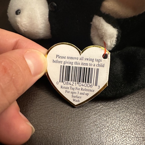 Daisy The Cow Beanie Baby 1993 tag errors, Rare, PVC pellets - Picture 8 of 9